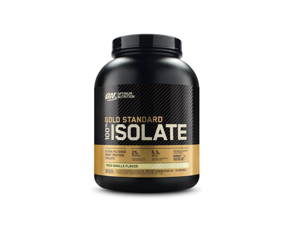 Optimum Nutrition - Gold Standard 100% Isolate Protein - Supplements - 76 Serves - The Cave Gym