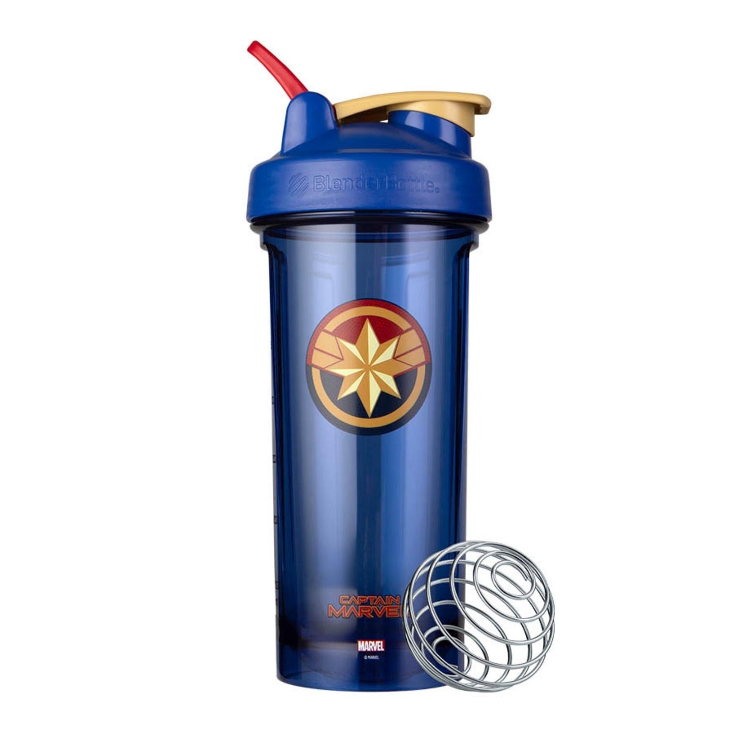 Blender Bottle Shaker Marvel Pro28 - 828ml - Merchandise - Captain Marvel - The Cave Gym