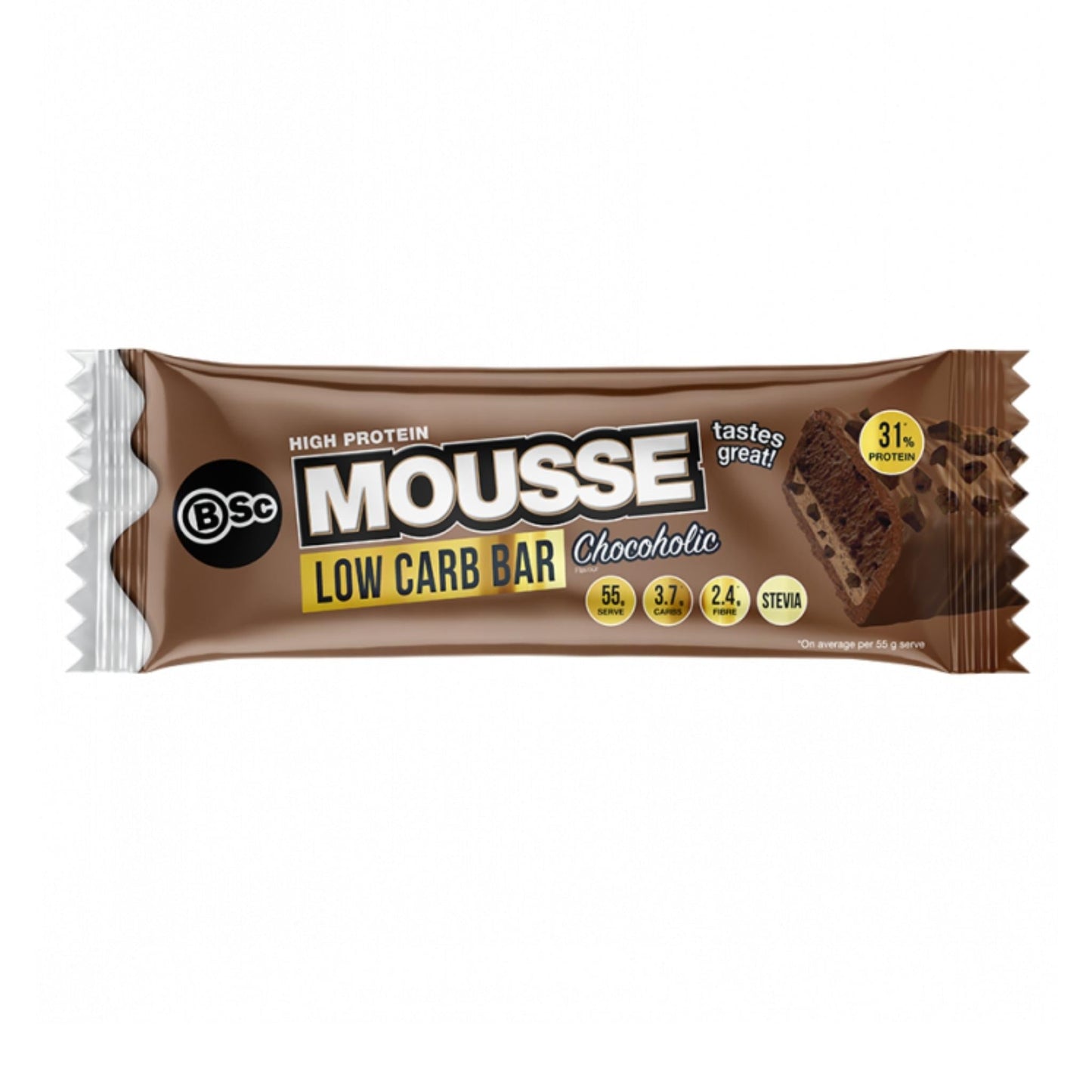 Body Science (BSc) - High Protein Low Carb Mousse Bar - Cafe - 55g - The Cave Gym