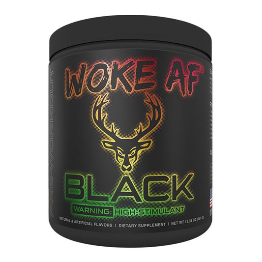 Bucked Up - Woke AF Black Pre Workout 30 Serve - Supplements - Island Fusion (Orange-Cranberry-Peach) - The Cave Gym