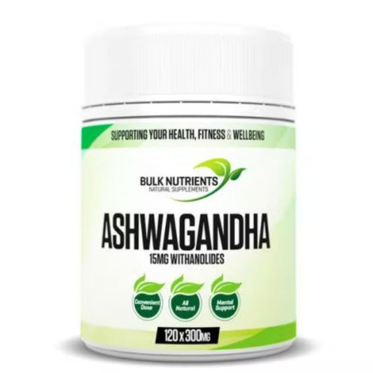 Bulk Nutrients - Ashwagandha Capsules - Supplements - 120 Capsules - The Cave Gym