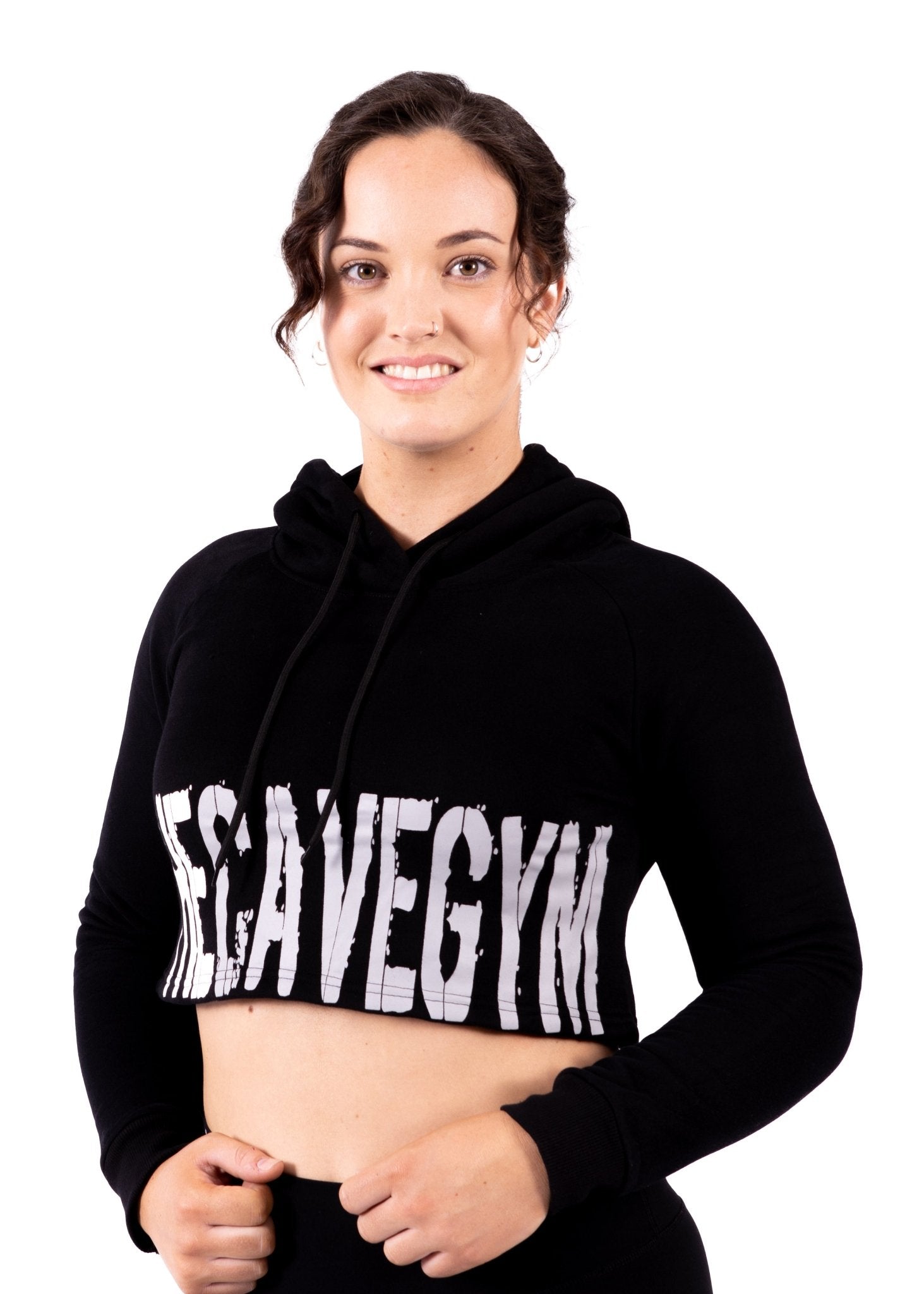 Cave Apparel - Women's Cropped Hoodie Grey - Merchandise - Grey - The Cave Gym