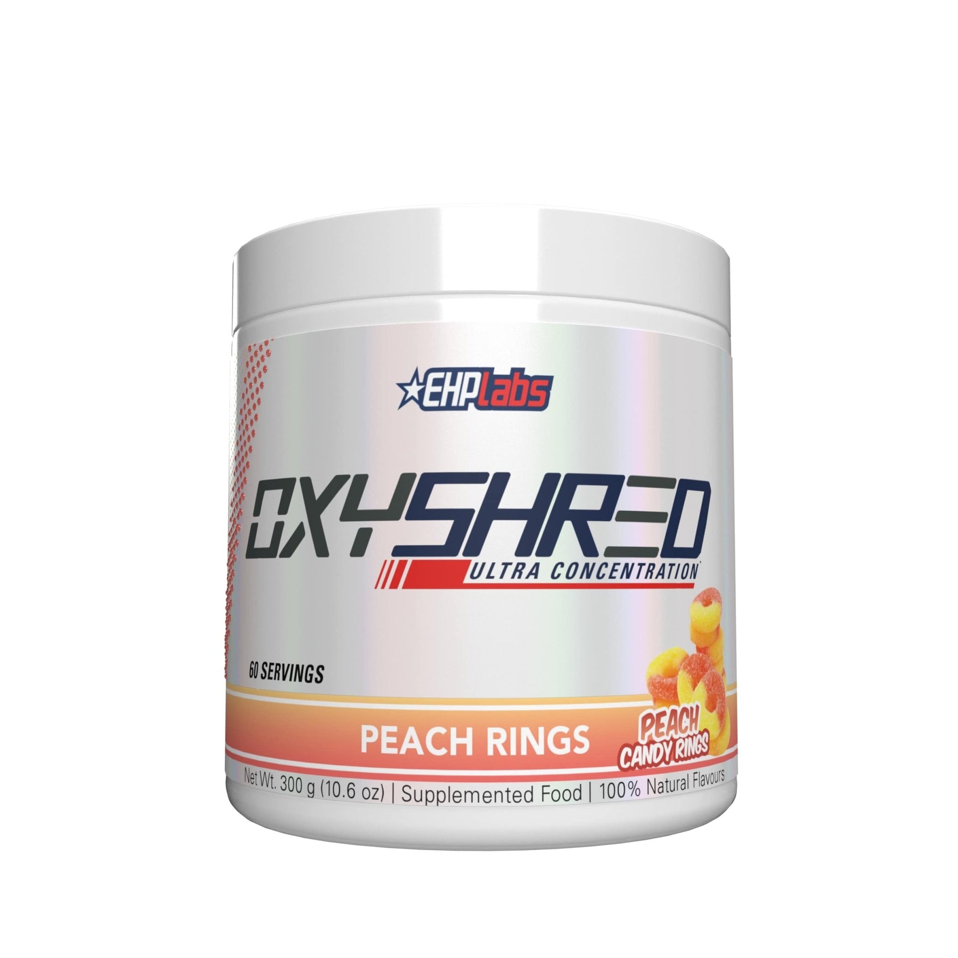EHP Labs OxyShred Ultra Concentration 60 Serves - Supplements - Peach Candy Rings - The Cave Gym