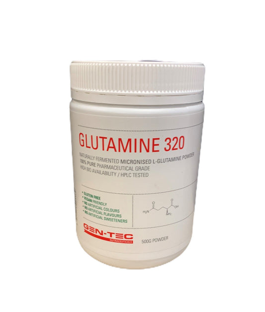Gen-Tec Nutrition - Glutamine 320 500g - Supplements - The Cave Gym