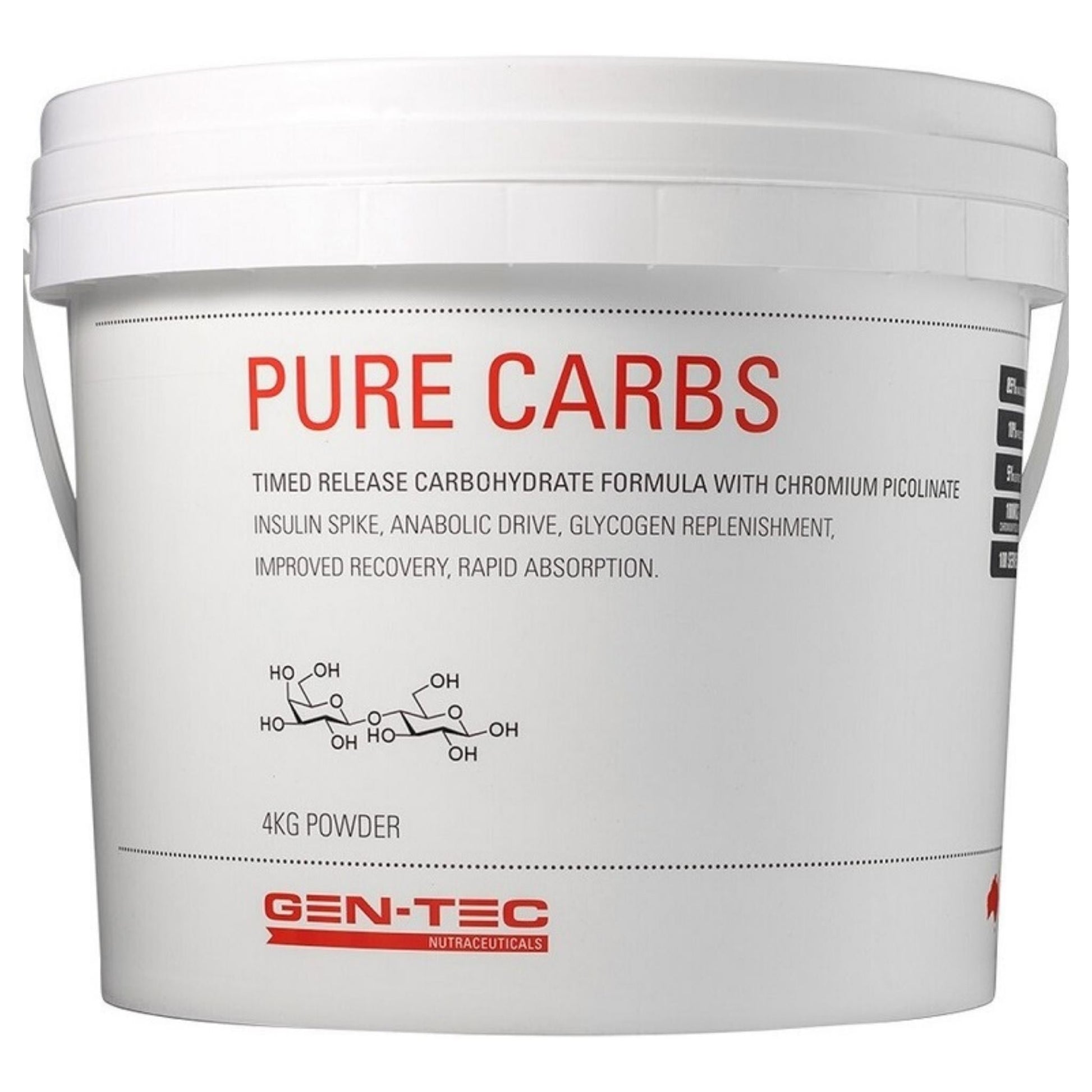 Gen-Tec Nutrition - Pure Carbs - Supplements - 4kg - The Cave Gym