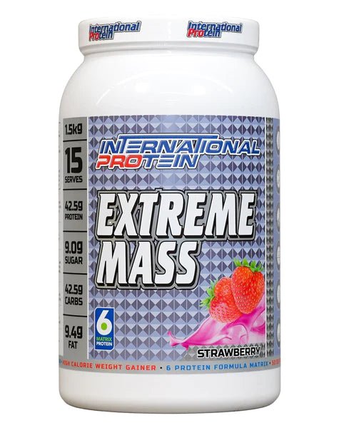 International Protein - Extreme Mass - Supplements - Strawberry - The Cave Gym