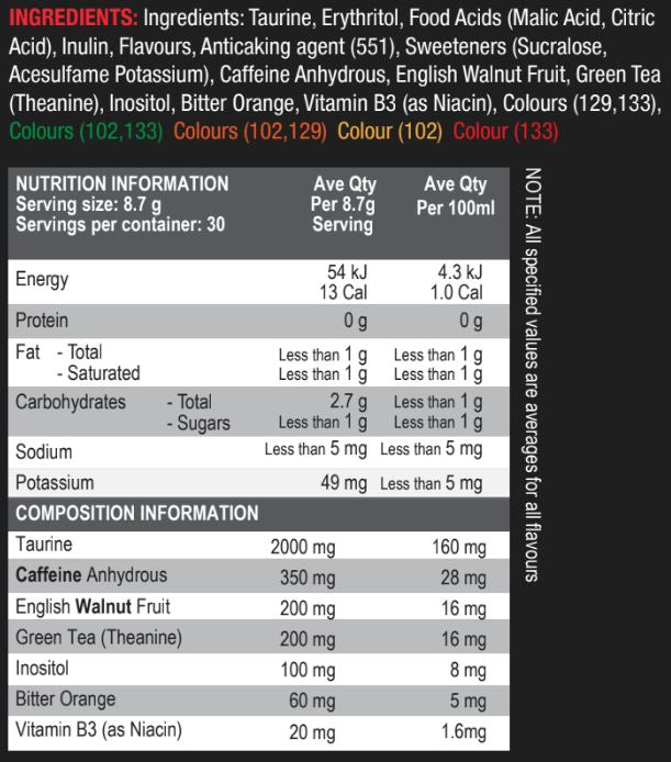 International Protein - War Hammer Pre-Workout - Supplements - Peach Orange - The Cave Gym
