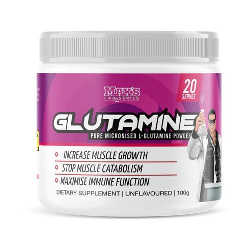 Max's Lab Series - L-Glutamine - Supplements - 20 Serves/100g - The Cave Gym