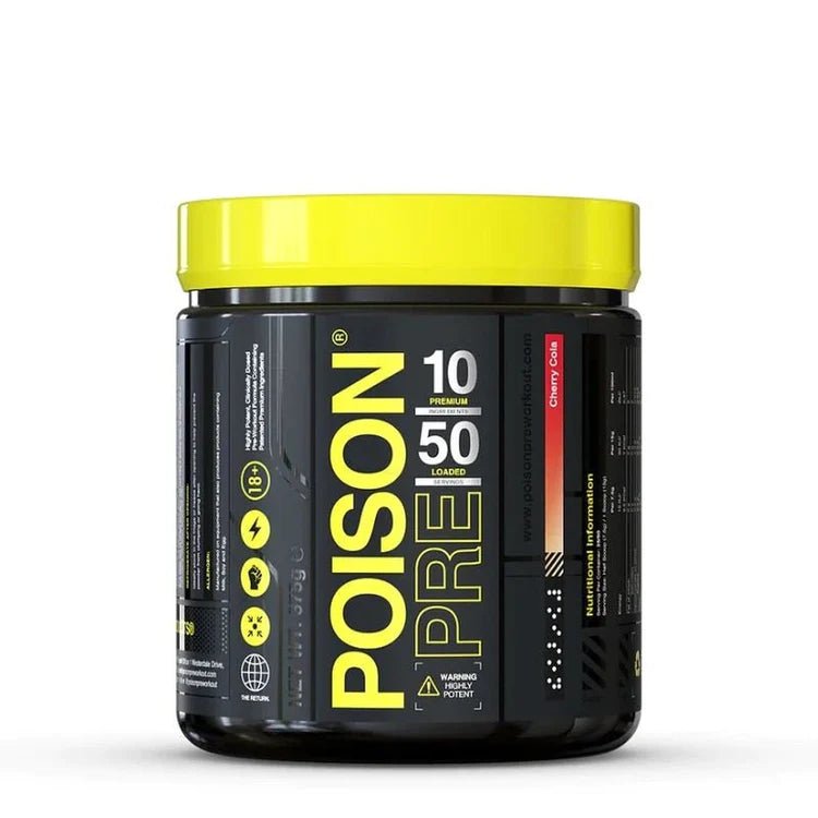 Poison - High Performance Nootropic Pre-Workout 50 Serves - Supplements - Cherry Cola - The Cave Gym