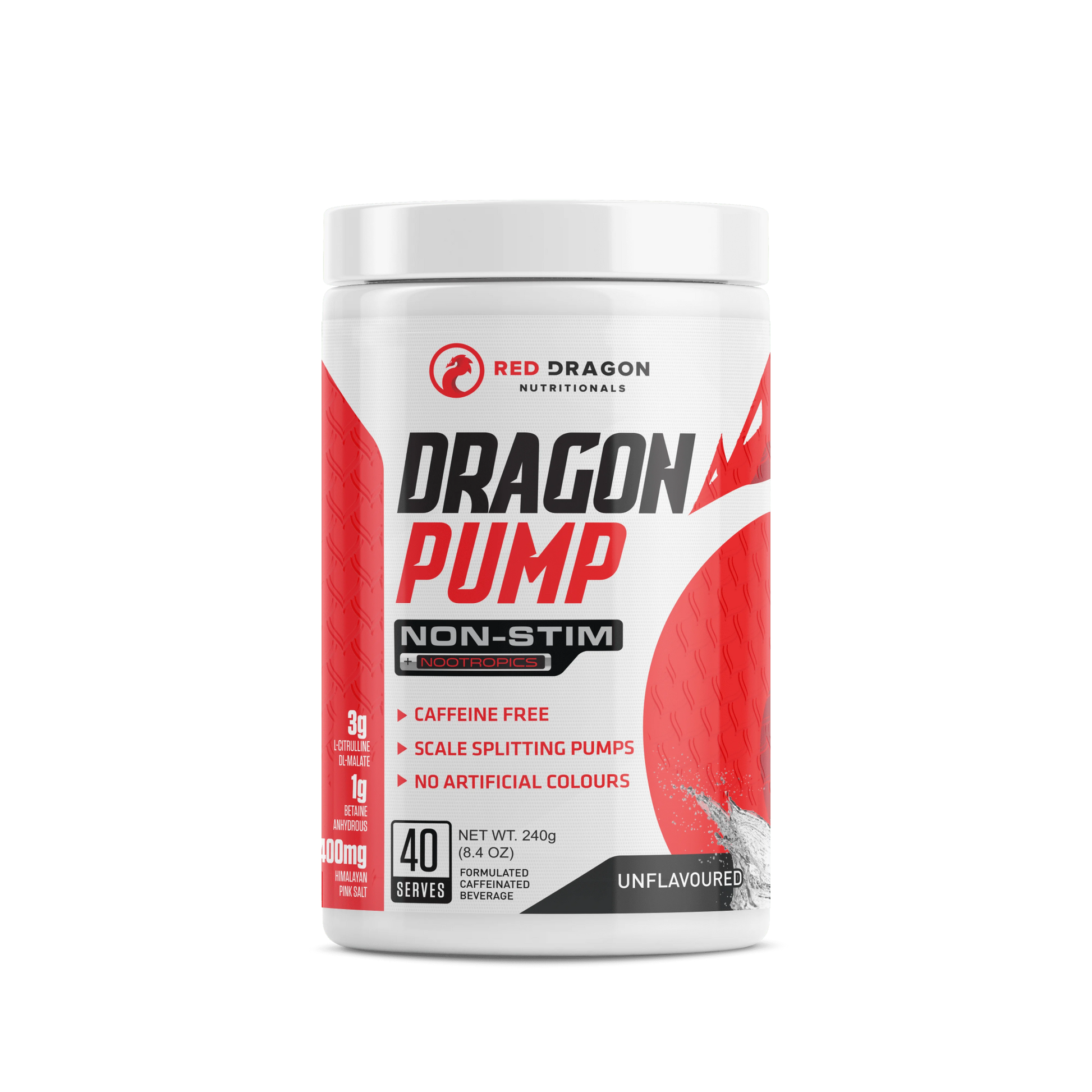 Red Dragon Nutritionals - Dragon Pump Pre-Workout Non-Stim - Supplements - 40 Serves - The Cave Gym