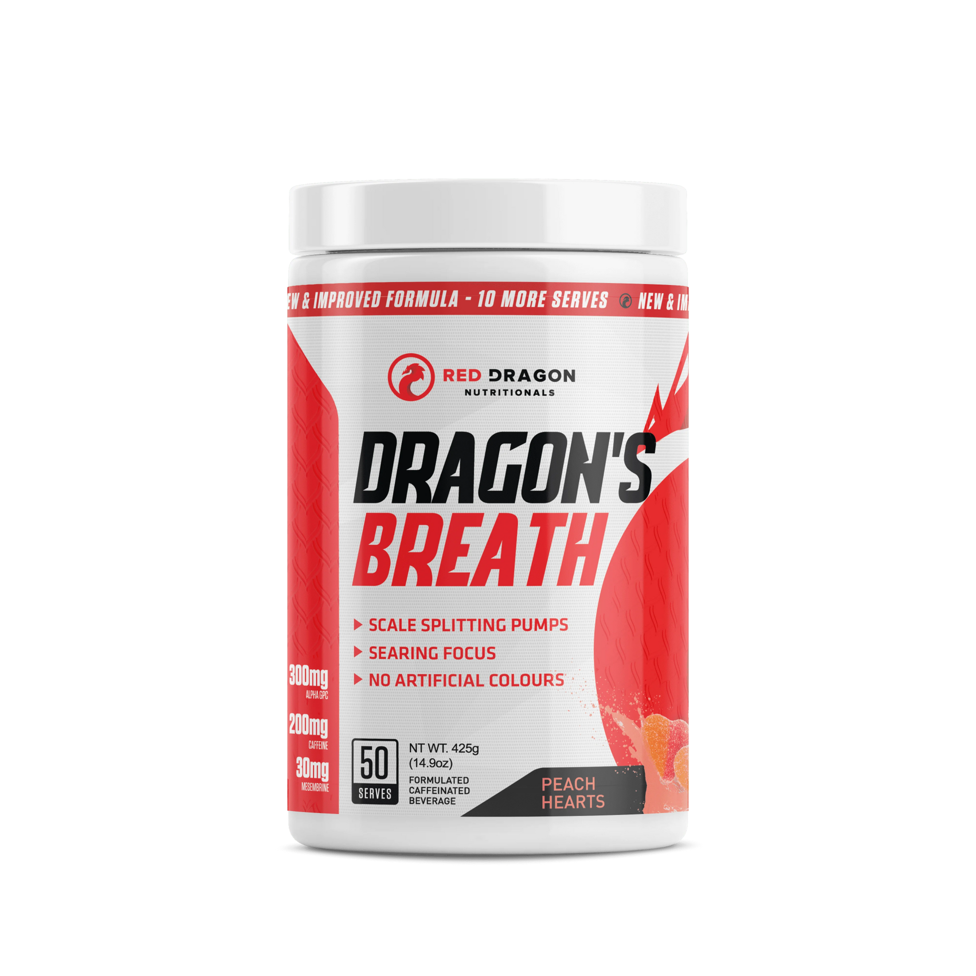 Red Dragon Nutritionals - Dragon's Breath Pre-Workout - Supplements - 50 Serves - The Cave Gym