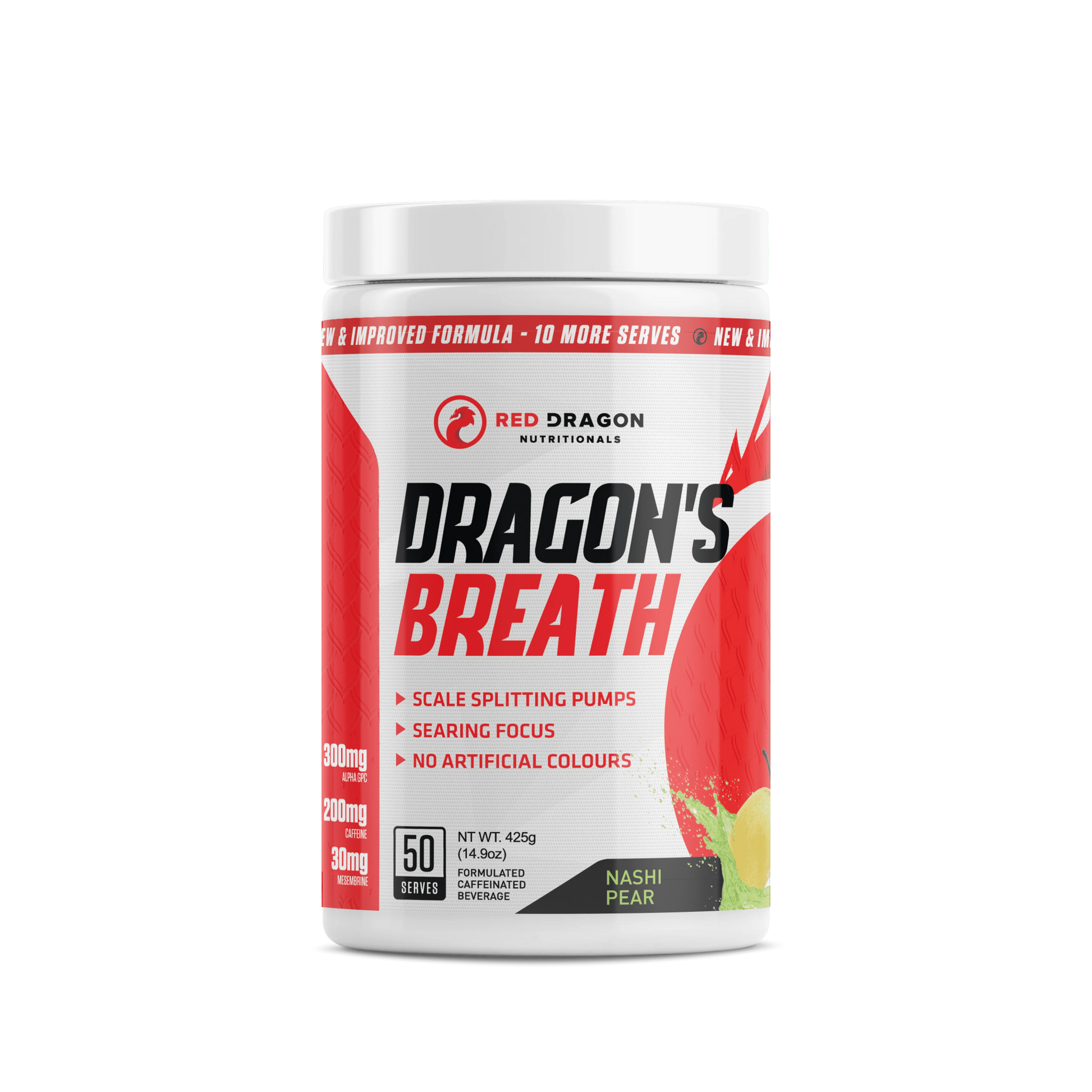 Red Dragon Nutritionals - Dragon's Breath Pre-Workout - Supplements - 50 Serves - The Cave Gym