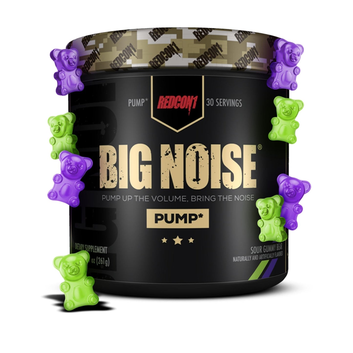 Redcon1 Big Noise Pump - 30 Serves - Supplements - Sour Gummy Bear - The Cave Gym