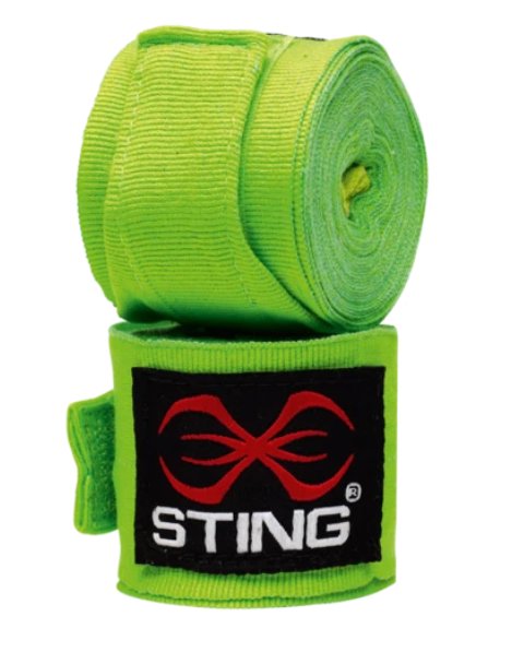 Sting Elasticised Hand Wraps 4.5m - Training Accessories - Green - The Cave Gym