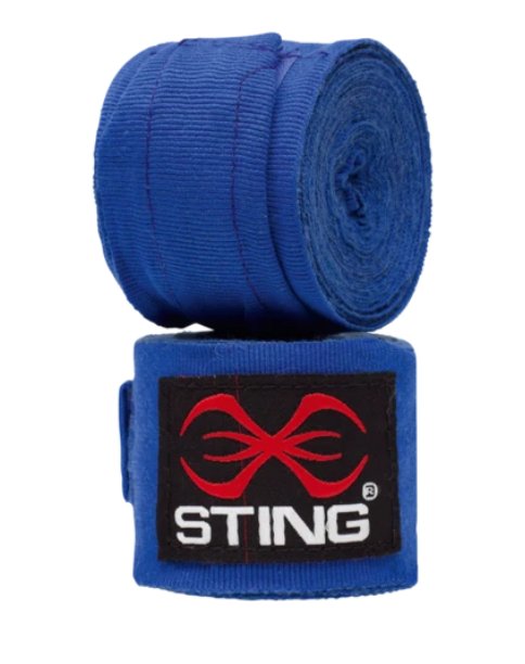 Sting Elasticised Hand Wraps 4.5m - Training Accessories - Blue - The Cave Gym