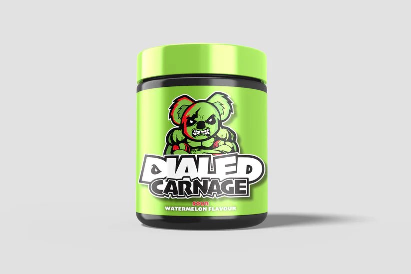 The X Athletics - Dialed Carnage Pre Workout 25 Serves - Supplements - Sour Watermelon - The Cave Gym