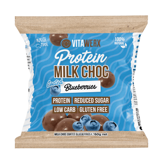 Vitawerx Protein Chocolate Coated Treats 60g - Cafe - Milk Chocolate Coffee Beans - The Cave Gym